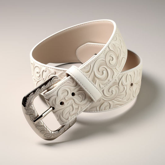 Chic Carved Buckle Belt